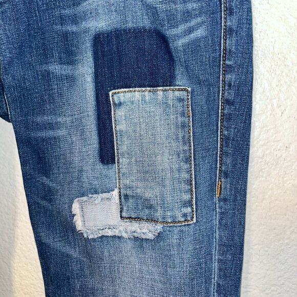 Womens Cabi Size 4 Jeans Style #5308 Slim Boyfriend Patchwork Jeans - Picture 5 of 12